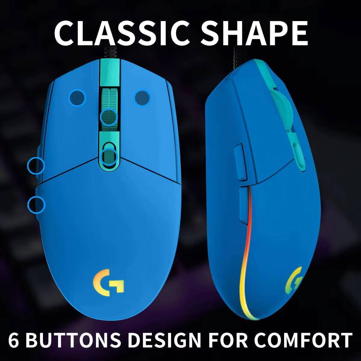 로지텍 G203 유선 게이밍 마우스, 200-8000  - Logitech Mouse G203 리뷰 및 가격