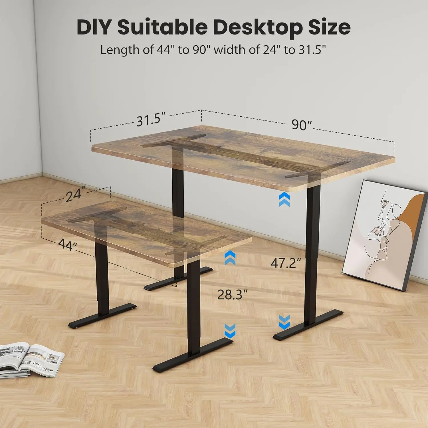 듀얼 모터 스탠딩 데스크 프레임 - 높이 조절 가능한  - Desk Setup Height 리뷰 및 가격