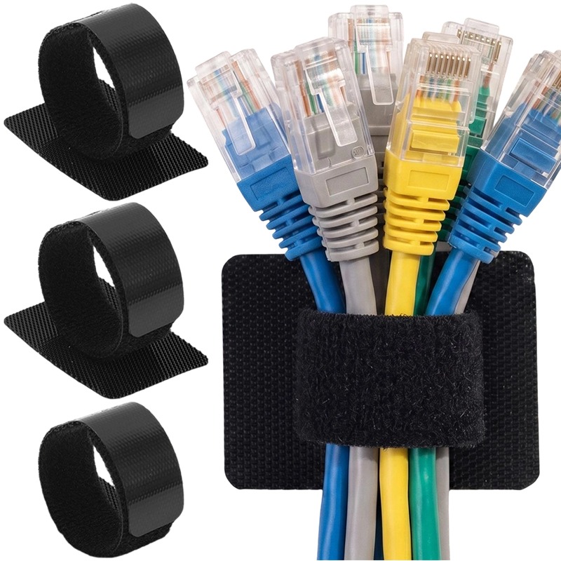 자가 접착식 케이블 정리 세트 나일론 벨크로 타이 사각 - Cable Velcro Strap 리뷰 및 가격