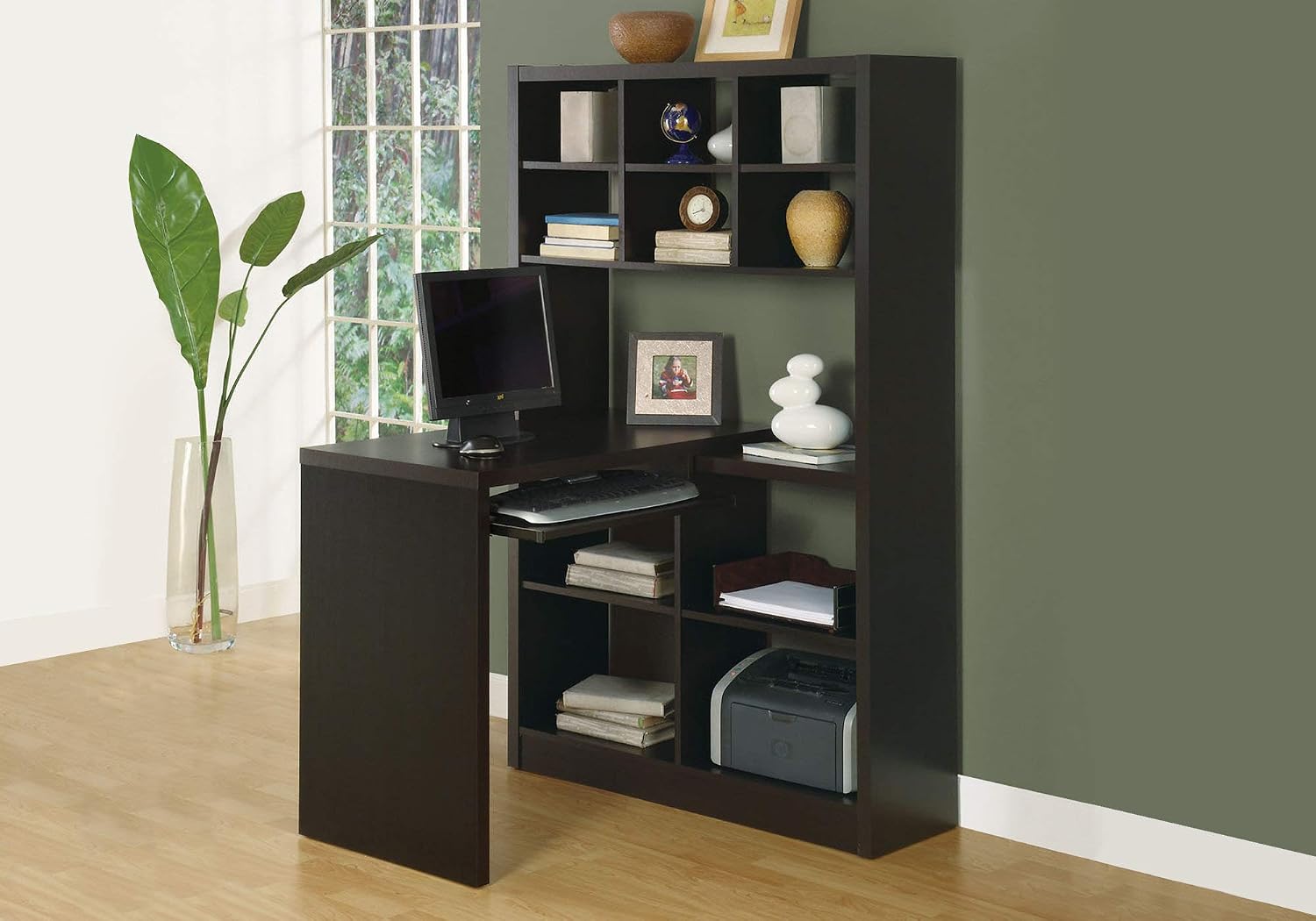 조절 가능한 수납 선반이 있는 코너 책상 60인치 길이 - Desk Setup Corner 리뷰 및 가격