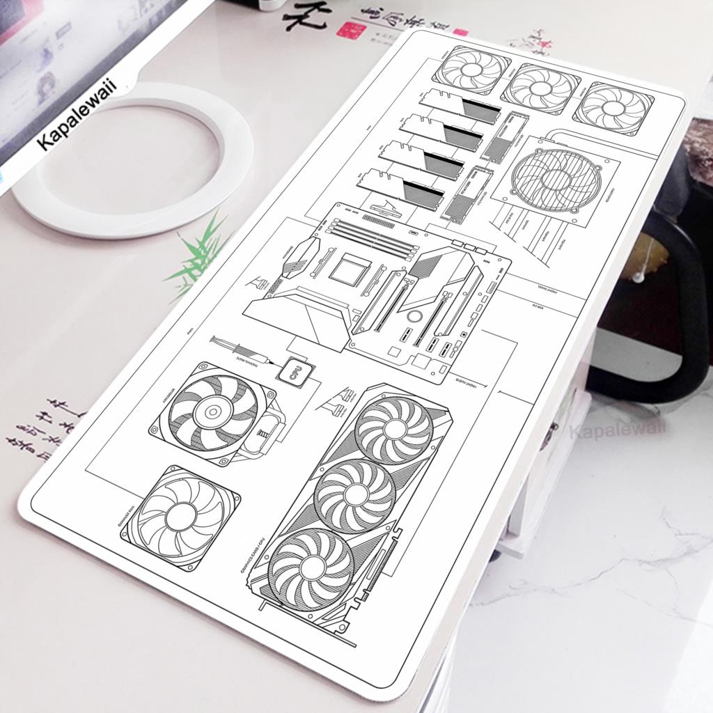 대형 예술적 라인 디자인 마우스 패드 게임 빌드 마우스 - Zelda Desk Setup 리뷰 및 가격
