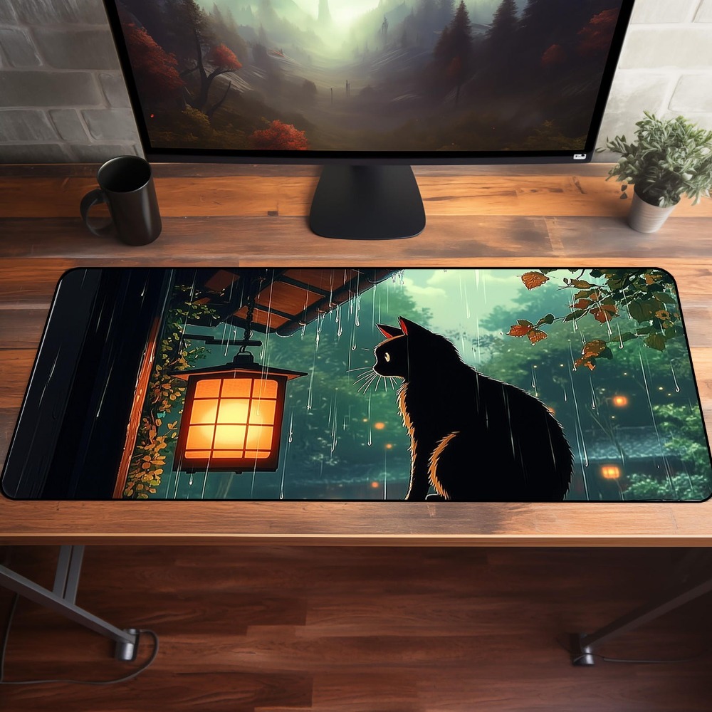 애니메이션 데스크 매트 귀여운 녹색 꽃무늬 기블리 로피 - Desk Setup Aesthetic 리뷰 및 가격