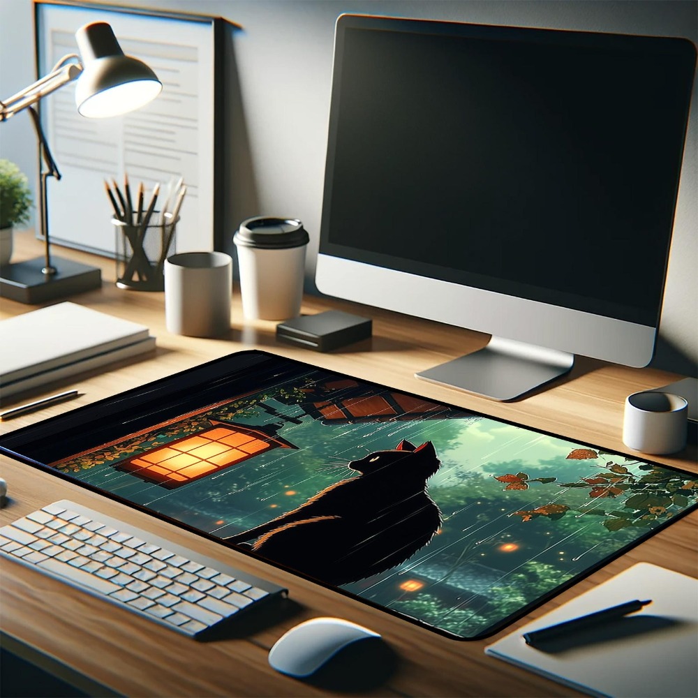 애니메이션 데스크 매트 귀여운 녹색 꽃무늬 기블리 로피 - Desk Setup Aesthetic 리뷰 및 가격
