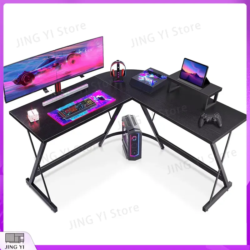 모니터 스탠드가 있는 L자형 게이밍 책상 127x127 - Desk Setup Corner 리뷰 및 가격