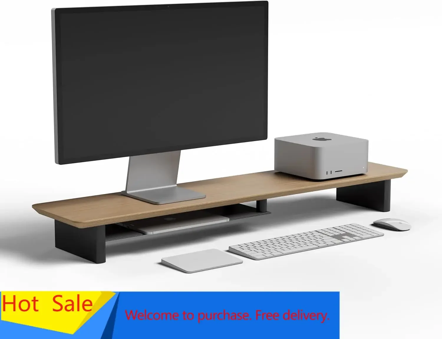 화이트 오크 2단 인체공학적 책상 세트 – 현대적인 목 - Desk Setup Aesthetic 리뷰 및 가격
