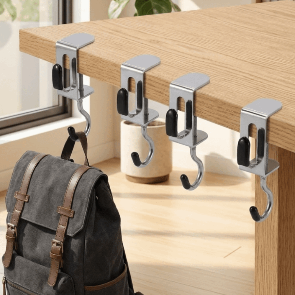 2PCS 스틸 조절식 책상 가장자리 걸이, 탈부착 가능 - Headphone Hook Under 리뷰 및 가격
